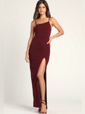 Lulus In My Love Burgundy Sleeveless Maxi Dress